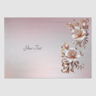 Sierpapier Roze Bloemen Tissue Paper Tissuepapier