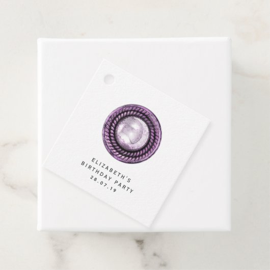 Sierparel en kant bedankjes labels (In situ)