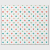 Sierpatronen: Rood, Groen, Blauw en Perzik Delight Cadeaupapier (Vlak)