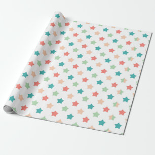 Sierpatronen: Rood, Groen, Blauw en Perzik Delight Cadeaupapier