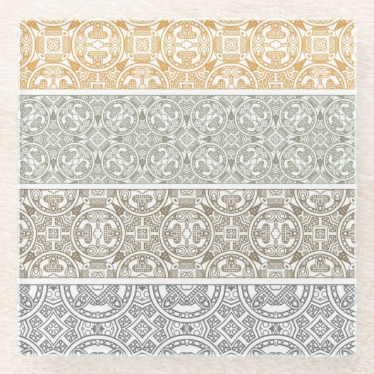 sierpatroon glazen onderzetter (Voorkant)