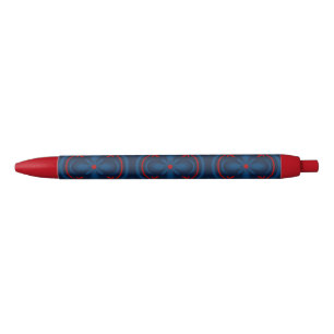 Sierpatroon van bloemen op tegels zwarte inkt pen