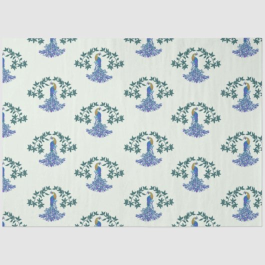 Sierpauwen Tissuepapier (Voorkant)