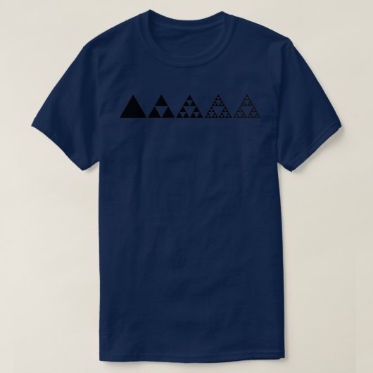 Sierpinski Triangle Mathematics Fractal Wiskunde G T-shirt (Design voorkant)