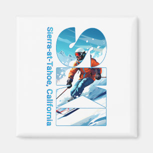 Sierra-at-tahoe Cool Skiing Vakantie Ski Outdoor S Magneet
