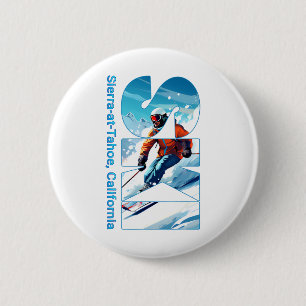 Sierra-at-tahoe Cool Skiing Vakantie Ski Outdoor S Ronde Button 5,7 Cm