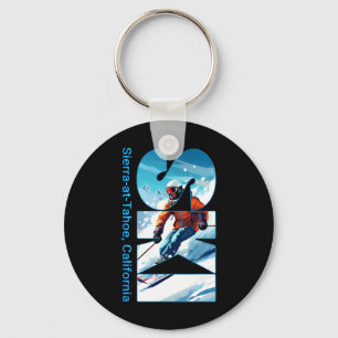 Sierra-at-tahoe Cool Skiing Vakantie Ski Outdoor S Sleutelhanger