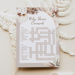 SIERRA Bohemian Baby shower Crossword Game Kaart
