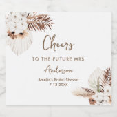 SIERRA Bohemian Vrijgezellenfeest Mini Sparkling Wijnetiket (Enkel label)