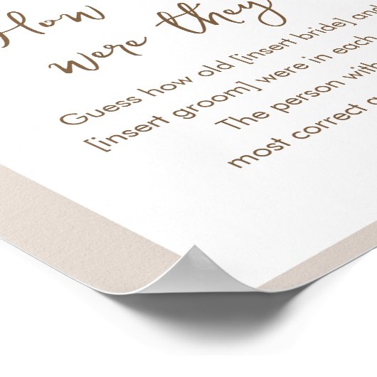 SIERRA Boho Hoe oud waren ze bruids spel teken Poster (Hoek)