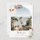 SIERRA Boho Mariage Photo Carte de remerciements (Devant)