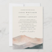 Sierra Dusk | Desert Blush & Slate Fotobruiloft Kaart (Voorkant)