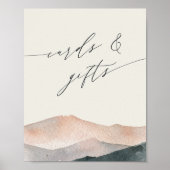 Sierra Dusk | Desert Mountain Kaarten & Geschenken Poster (Voorkant)