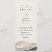 Sierra Dusk | Desert Mountain Sunset Wedding Programma (Voorkant)