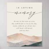 Sierra Dusk | Mountain Wedding Memorial Teken Poster (Voorkant)