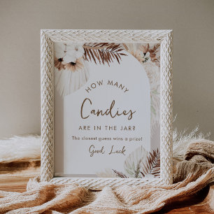 SIERRA Hoeveel Snoepjes in Jar Baby shower spel Poster