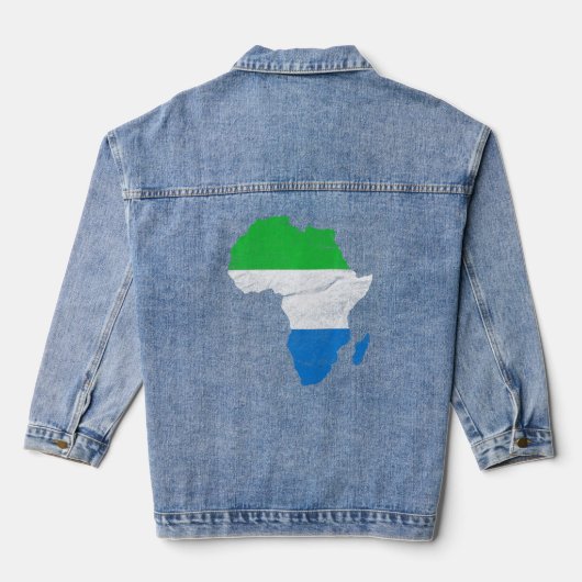 Sierra Leone Drapeau Afrique Continent Silhouette (Verso)