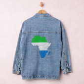 Sierra Leone Drapeau Afrique Continent Silhouette (Hangar)