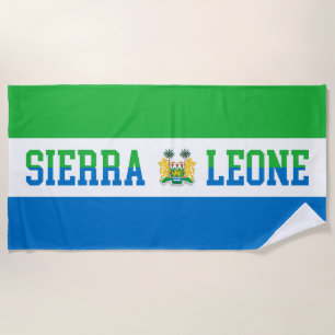 Sierra Leone Drapeau et serviette de plage Emblem