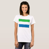 Sierra Leone Drapeau x Carte T-shirt (Devant entier)