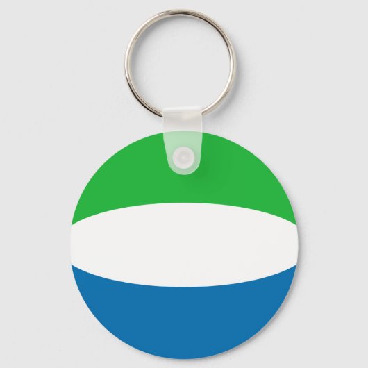 Sierra Leone Fisheye Flag Sleutelhanger (Voorkant)
