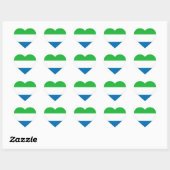 Sierra Leone Flag Heart Sticker (Vel)