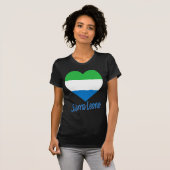 Sierra Leone Flag Heart T-shirt (Voorkant volledig)