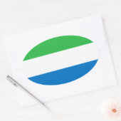 Sierra Leone Flag Oval Sticker (Envelop)