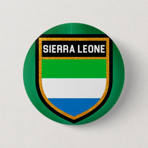 Sierra Leone Flag Ronde Button 5,7 Cm
