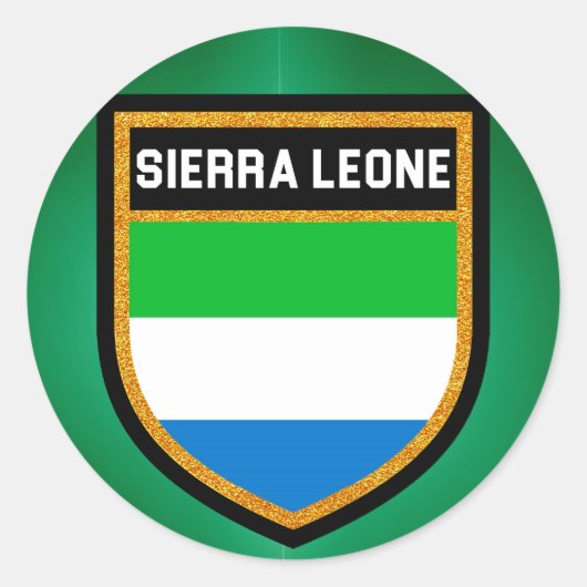 Sierra Leone Flag Ronde Sticker (Voorkant)