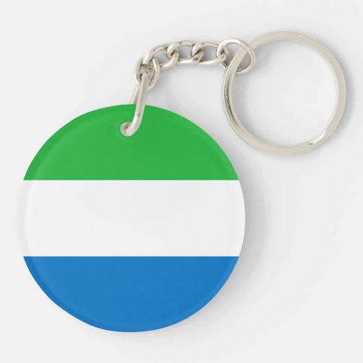 Sierra Leone Flag Sleutelhanger (Achterkant)