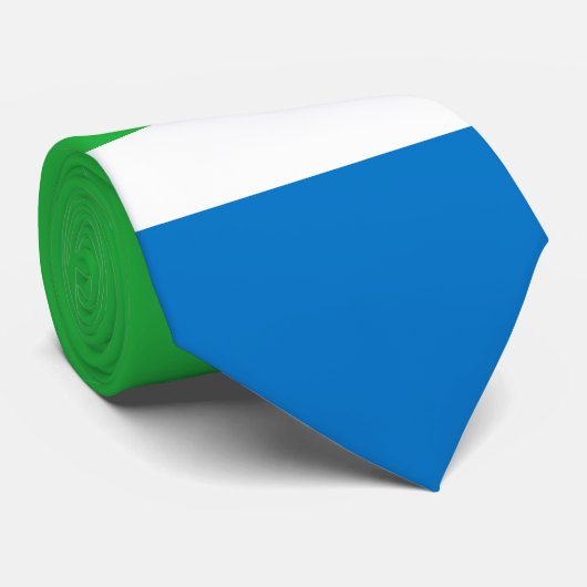 Sierra Leone Flag Stropdas (Opgerold)