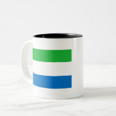 Sierra Leone Flag Tweekleurige Koffiemok (Voorkant links)
