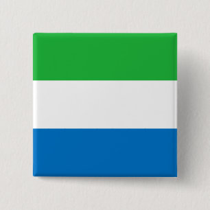 Sierra Leone Flag Vierkante Button 5,1 Cm