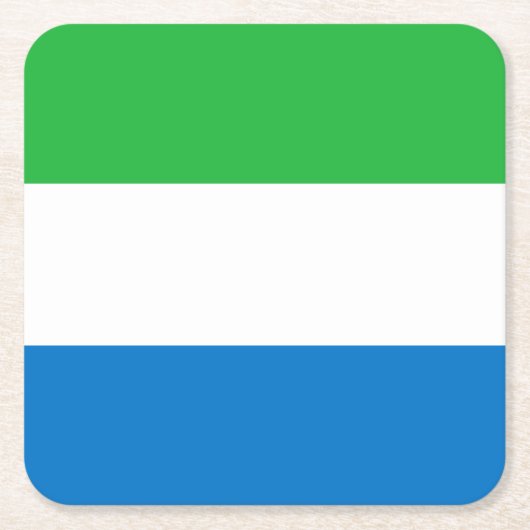 Sierra Leone Flag Vierkante Kartonnen Onderzetter (Voorkant)