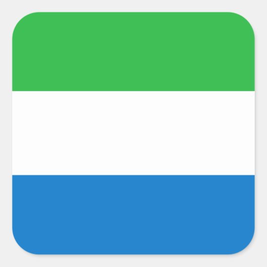 Sierra Leone Flag Vierkante Sticker (Voorkant)