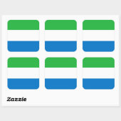 Sierra Leone Flag Vierkante Sticker (Vel)