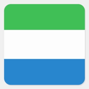 Sierra Leone Flag Vierkante Sticker