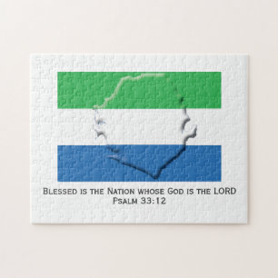 SIERRA LEONE Gezegende natie LEONEAN-VLAG Legpuzzel