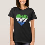 Sierra Leone Heart Sierra Leone Flag Pride 1 T-shirt (Voorkant)
