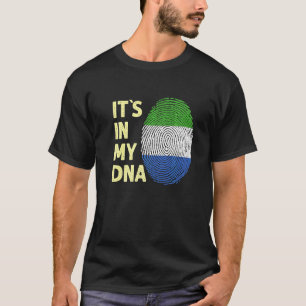 Sierra Leone in mijn Dna Sierra Leone vlag T-shirt