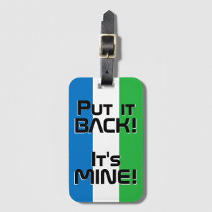 Sierra Leone National Flag Patriotic Bagagelabel