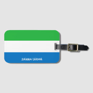 Sierra Leone National Flag Patriotic Bagagelabel