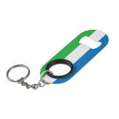 Sierra Leone Nationale Pride Patriottisch Mini Flessenopener (Voorkant Gekanteld)