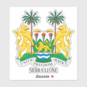 Sierra Leone - nationale wapenschild patriottisch Sticker (Vel)