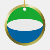 Sierra Leone-Ornament Keramisch Ornament (Achterkant)