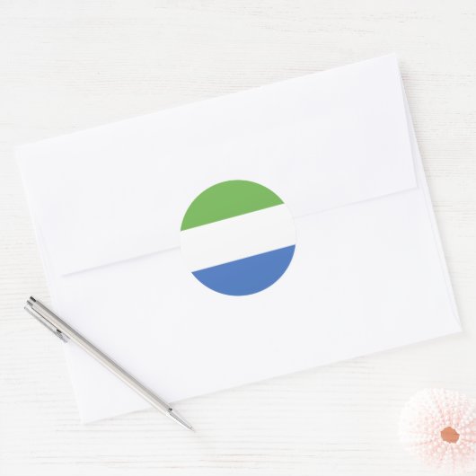Sierra Leone Ronde Sticker (Envelop)