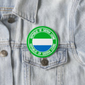 Sierra Leone Round Emblem Ronde Button 7,6 Cm (In situ)
