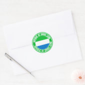 Sierra Leone Round Emblem Ronde Sticker (Envelop)