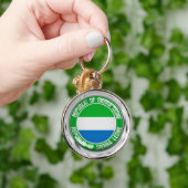 Sierra Leone Round Emblem Sleutelhanger (Hand)